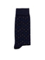 Navy Blue Polka Dots Mercerized Socks