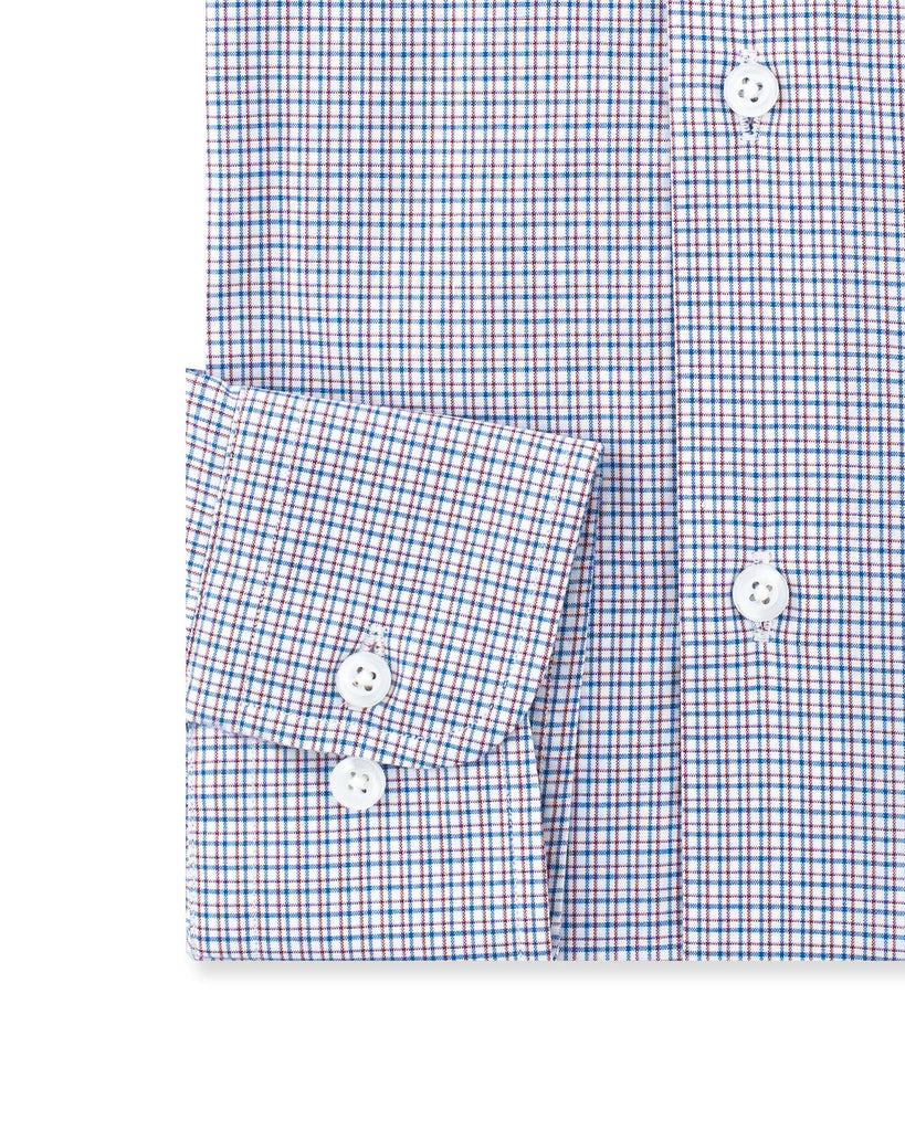 Blue & Red Micro Check Shirt