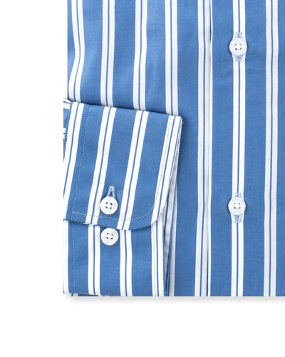 Blue & White Bold Stripe Shirt