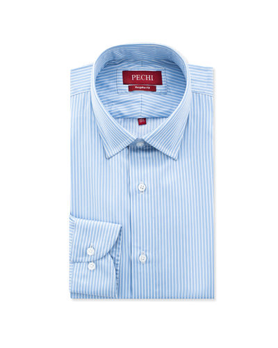 Sky Blue & White Stripe Shirt