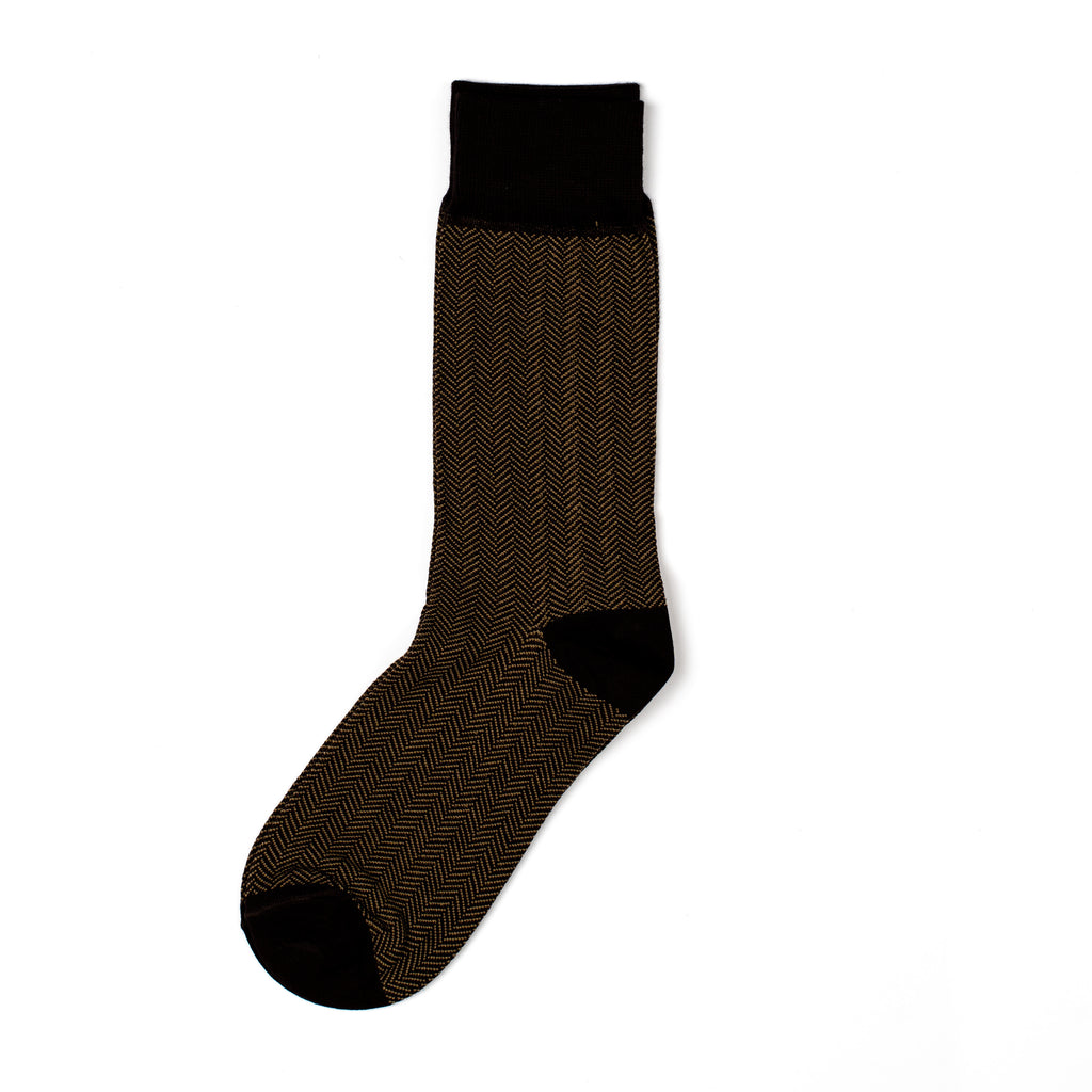 Brown Herringbone socks