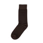 Basic Brown Ribbed Socks