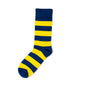 Yellow & Blue Bold Stripe Socks