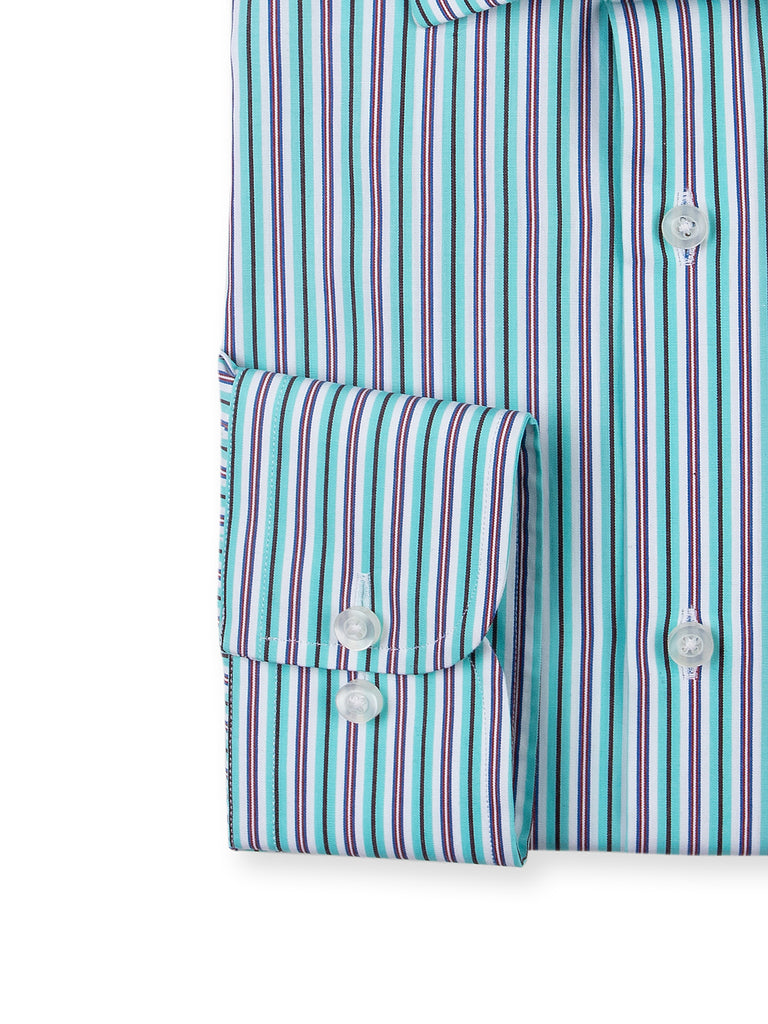 Turquoise Multi Stripe Shirt