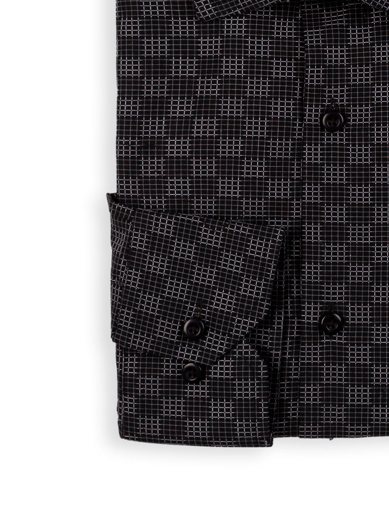 Black & Grey Jacquard Woven Shirt