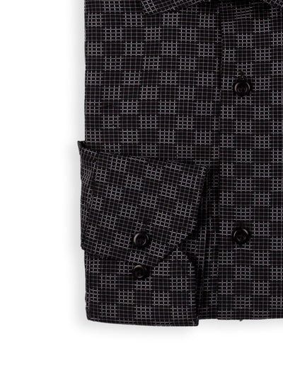 Black & Grey Jacquard Woven Shirt
