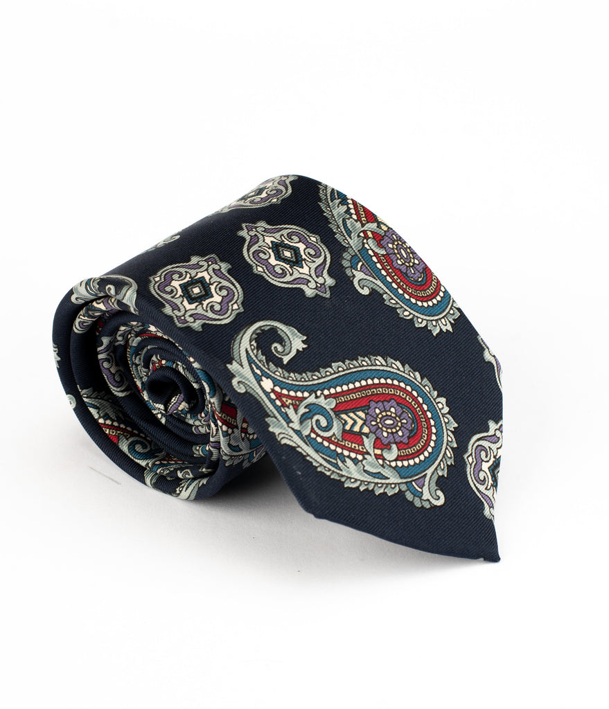 Blue & Red Paisley Tie