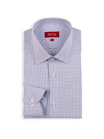 Blue & White Check Shirt