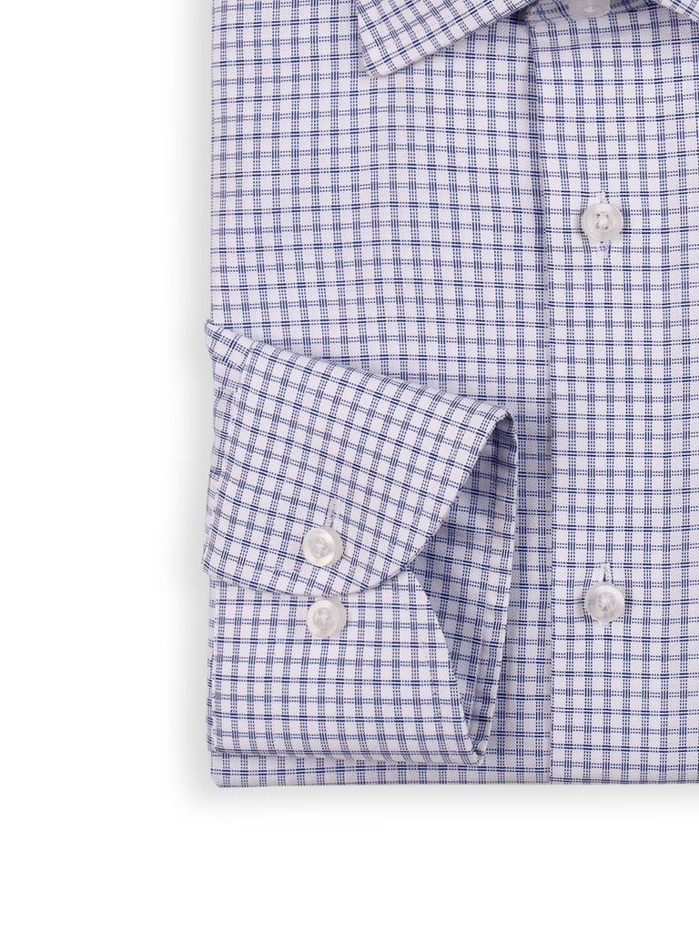 Blue & White Check Shirt