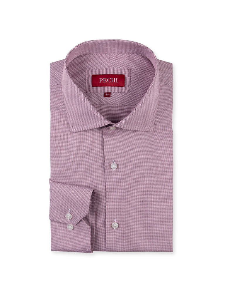 Maroon & White Micro Design Shirt