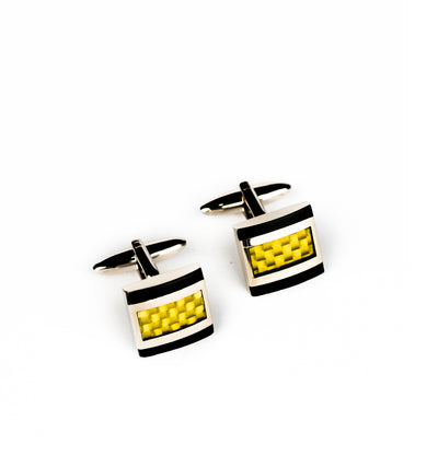 Yellow and Black Cufflinks