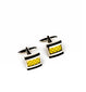 Yellow and Black Cufflinks