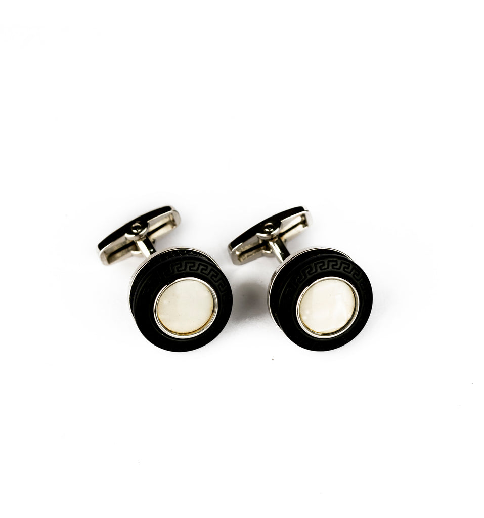 Mother of Pearl Wheel Cufflinks